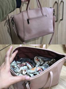 🚨SALE🚨Caprese Peach-Coloured Solid Handheld Bag