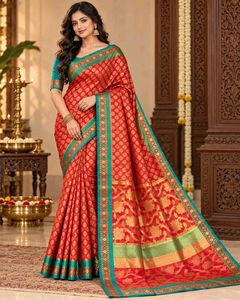 Vibrant Striped Silk Saree