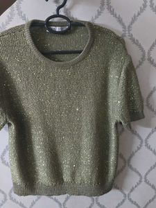 zara shimmer top