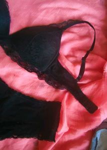 Black Lace Bra and Panty Set
