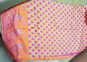 Bright Yellow Colour Beautiful Saree with a Small
