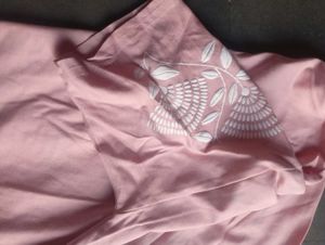 Blush Pink Embroidered T-Shirt