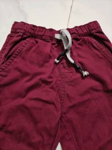 Maroon Jogger Pants for Boys