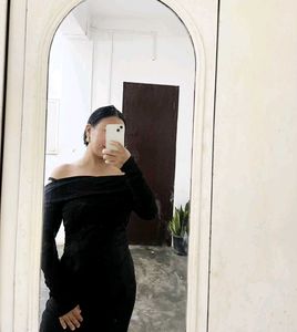 Elegant Black Off-Shoulder Dress
