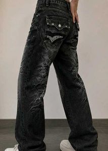 Unisex Distressed Wide Leg Jeans