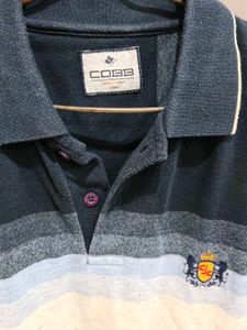 Cobb Striped Polo T-Shirt