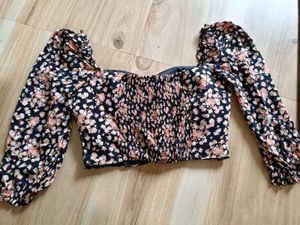 Floral Smocked Crop Top