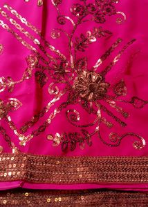 Pink Boder Saree..💖
