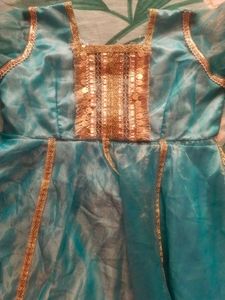 Stunning Teal Sequined Lehenga Choli