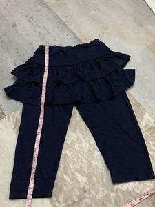 Navy Blue Ruffle Tiered Pants