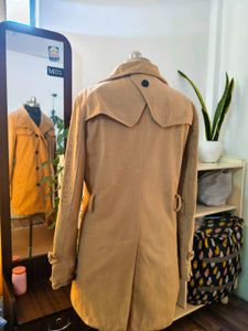 Stylish Brown Double-Breasted Trench Coat