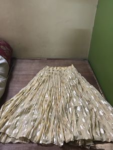 Pleated Polka Dot Ethnic Skirt for Navratri