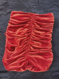 Velvet Ruched Mini Skirt from ZARA (NEVER WORN)