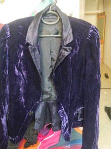 Purple Velvet Imported Blazer