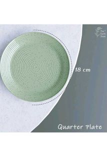 Green Ceramic Plates (Set of 2)