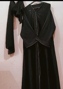 Dubai black Abaya with Embellishments