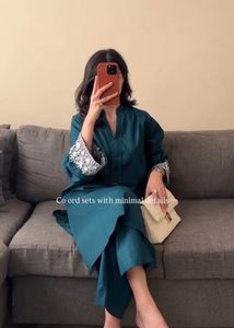 Teal Ethnic Co-ord Set