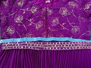*offer*Elegant Purple Embroidered Dress