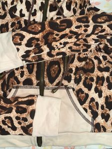 Animal print crop jacket