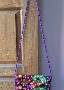 Embroidered Crossbody Bag