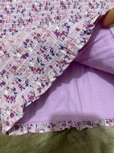 Lavender smocked Floral tube top