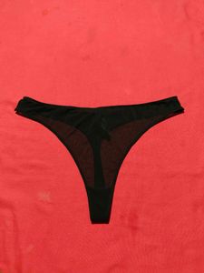 Black Mesh Lace Thong Briefs