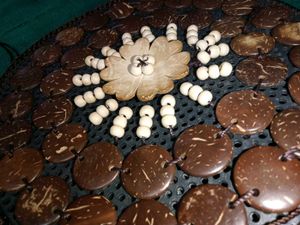 Boho Round Coconut Shell Bag