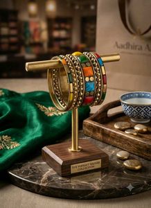 Boho Multicolored Stone Bangles Set