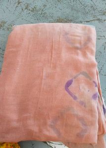 Light Peach Printed Dupatta