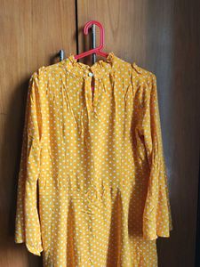mustard Polka Dot Dress