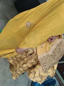 Yellow Embroidered grara Set