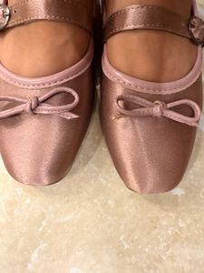 Elegant Rose Gold Ballet Flats