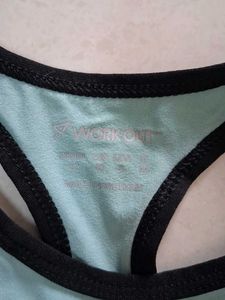 Light Blue &amp; Black Sports Bra