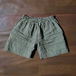 Yellow ghingam shorts