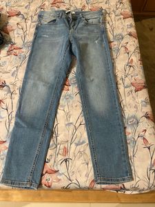 Zara Women  Blue Denim Jeans