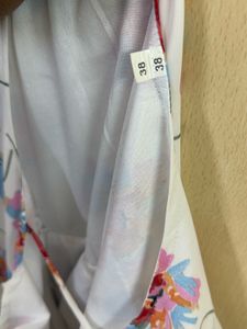 New piece Customized Floral Print White Maxi Dress