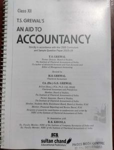 T.S. Grewal's An aid to Accountancy Class 12