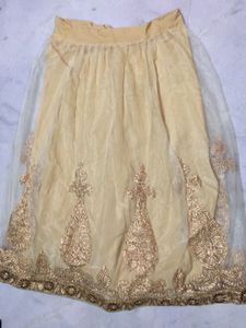 Gold Embroidered Lehenga Skirt