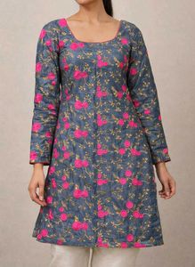 Embroidered Kurta with Floral Design