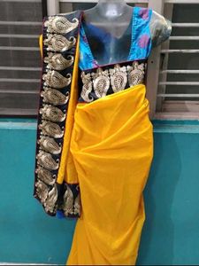yellow wedding saree