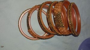 New Bangles Set Peach Colour