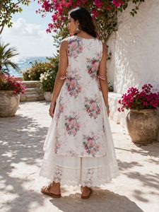 Floral Print Sleeveless Dress