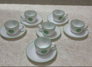 🆕Bone China Cup &amp; Saucer Set Of 12