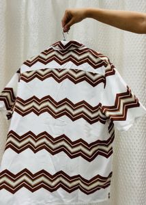 Men's White Chevron Print Shirt