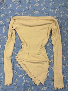 Asymmetrical Lettuce Hem Top