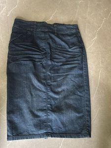 y2k Vintage Wash Denim Pencil Skirt