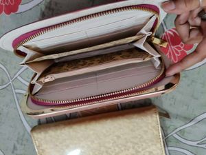 Chic Pink &amp; Gold Evening Clutch Set