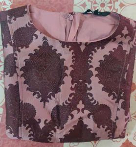Elegant Brocade Pattern Dress