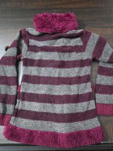 Chic Striped Knit Cardigan