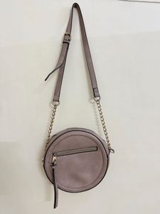 Round Crossbody Bag with Chain Strap